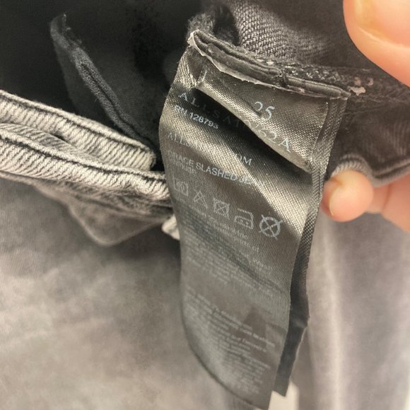 Allsaints gray black grace slashed skinny jean 25 - Picture 9 of 10